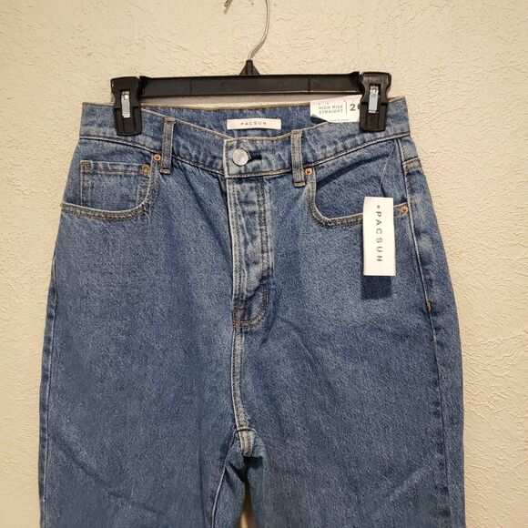 PacSun Jeans Womens High Rise Straight Button Fly Jean Size 26 NWT - Picture 5 of 7